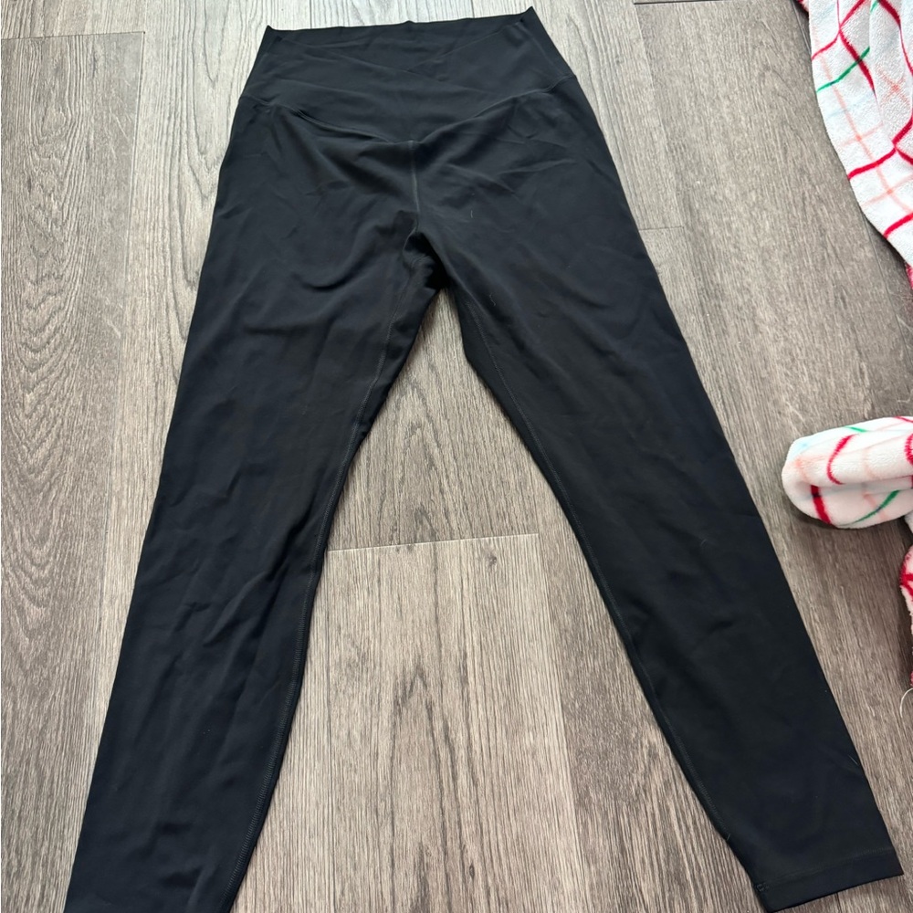 Black cross over waist leggings